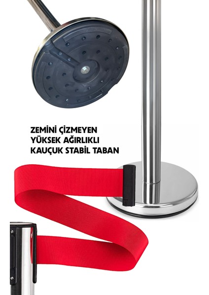 Yönlendirme Bariyeri 8 Adet , Krom Şerit Bariyer 8 Adet Şeritli Bant Bariyer indirimleri