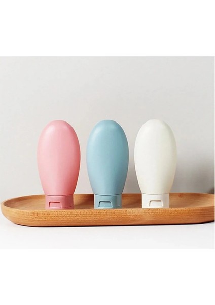 Seyahat Tipi Doldurulabilir Krem Şampuan Kutusu 3 Lü Set