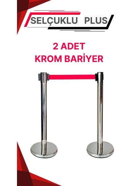 Yönlendirme Bariyeri 2 Adet , Krom Şerit Bariyer 2 Adet Şeritli Bant Bariyer