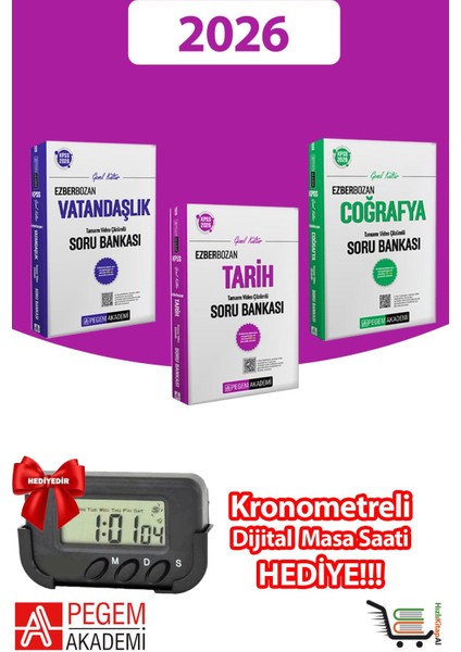 2026 Kpss Genel Kültür Genel Yetenek Vatandaşlık-Tarih-Coğrafya Soru Bankası Seti Hediyeli! fiyatları