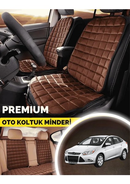 Focus 3 Koltuk Minder Ortopedik Cepli Araç ve Kılıf Seti–tam Uyumlu,taba Renk,konforlu Tasarım