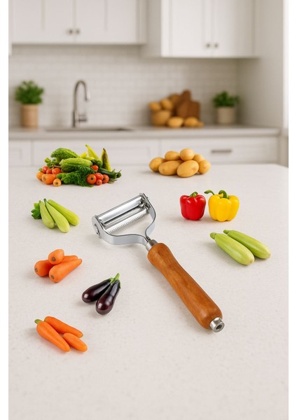 Paslanmaz Çelik Çok Amaçlı Sebze Soyacak ve Julienne Doğrayıcı