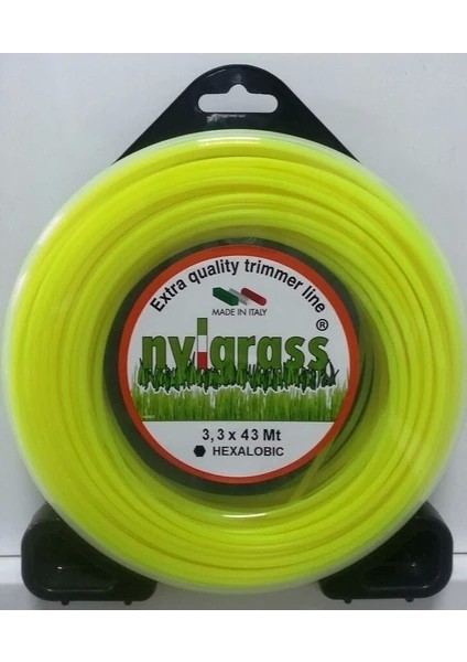 6 Köşe 3,3 mm 43 M Motorlu Tırpan Misinası