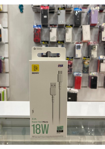 USB Micro Şarj Kablosu 18W