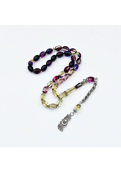 Renk Süzmesi Sıkma Ateş Kehribar Tesbih