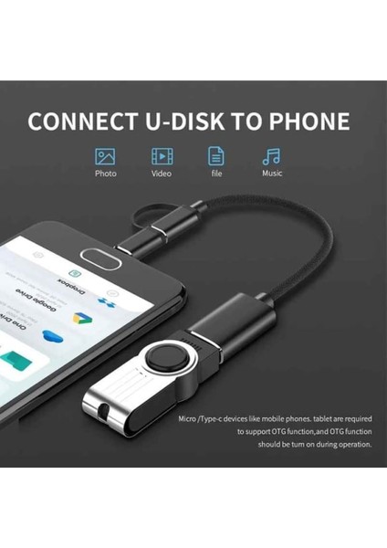 Tüm Cihazlar Akıllı Telefon Tablet Çoklayıcı 3'ü 1 Arada Otg Adaptör|usb 3.0+Type-C + Micro USB Hub modelleri