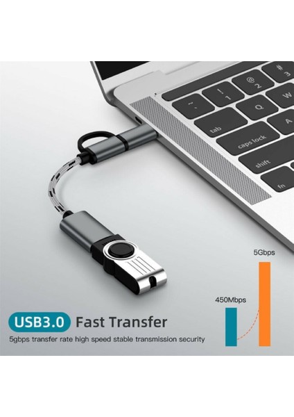 Tüm Cihazlar Akıllı Telefon Tablet Çoklayıcı 3'ü 1 Arada Otg Adaptör|usb 3.0+Type-C + Micro USB Hub indirimleri