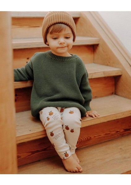 Unisex Bebek Çocuk Bisiklet Yaka Oversize Triko Kazak 6 Ay-5 Yaş fiyatları