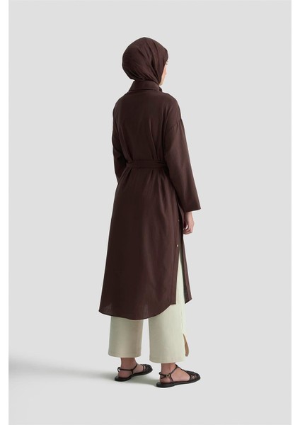 Yanları Düğmeli Tunik Elbie 25K4000 Acı Kahve indirimleri