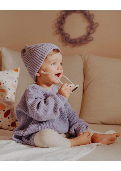 Unisex Bebek, Çocuk Bisiklet Yaka Oversize Triko Kazak 6 Ay-5 Yaş fiyatları