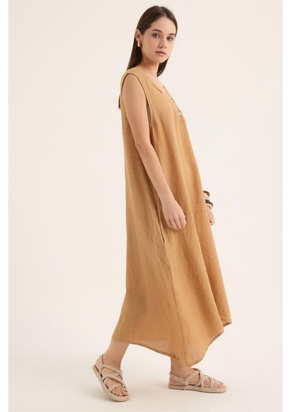 Keten Kolsuz Elbise modelleri