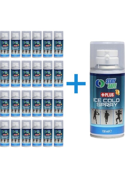 Staysafe Anestezik ve Lazer Epilasyon Için Soğutucu Sprey 150 ml - 24 +1 Adet