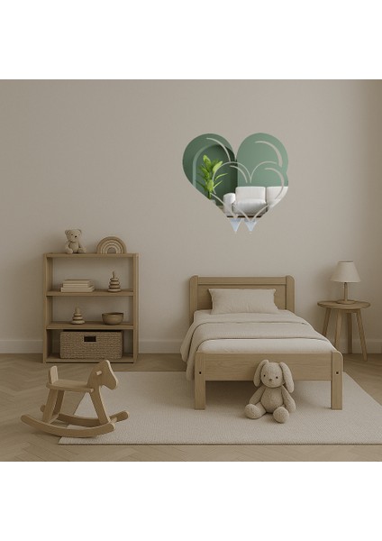 Romantik Kalpler Temalı Dekoratif Aynalı Tablo - BRNTEK2337-7361 fırsatları