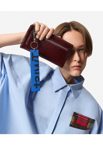 Deri Görünümlü Kontrast Logolu Cüzdan TW6250071010035 fiyatları
