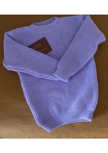 Çoçuk Selanik Triko Kazak -Lila