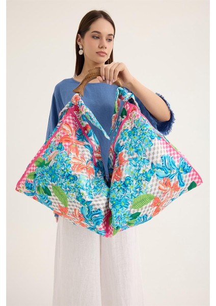 Renkli Çiçek Desenli Çanta fiyatları