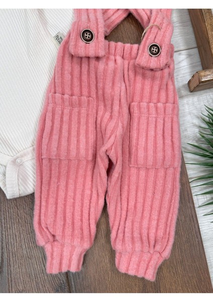 Salopet Bereli Mantar Nakışlı Alttan Çıtçıtlı Badi 3lü Unisex Bebek Takım fiyatları