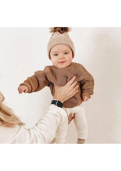 Extra Esnek Bisiklet Yaka Unisex Bebek & Çocuk Kazak (0-5 Yaş) fırsatları