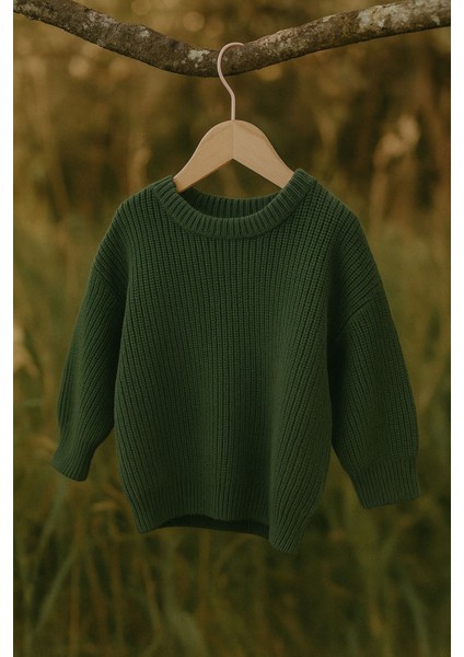 Extra Esnek Bisiklet Yaka Unisex Bebek & Çocuk Kazak (0-5 Yaş)