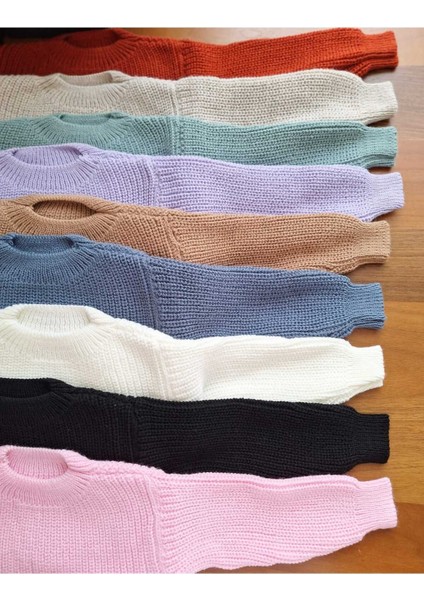 Extra Esnek Bisiklet Yaka Unisex Bebek & Çocuk Kazak (0-5 Yaş) fırsatları