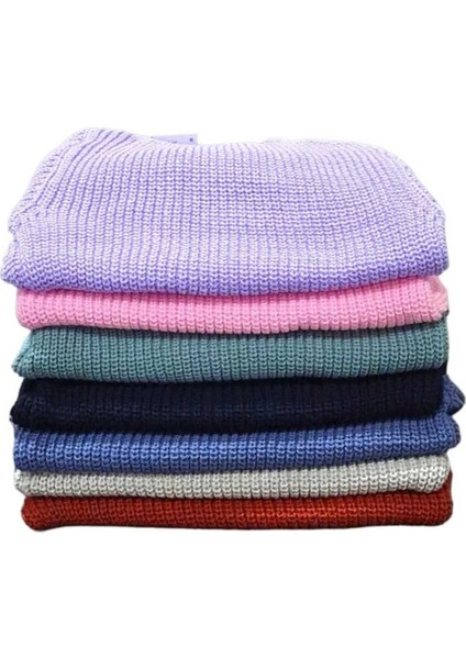 Extra Esnek Bisiklet Yaka Unisex Bebek & Çocuk Kazak (0-5 Yaş)