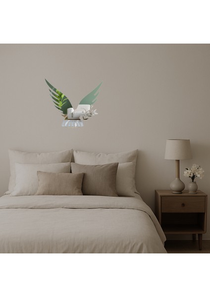 Zeytin Dalı ile Barış Güvercini Dekoratif Duvar Aynalı Tablosu - BRNTEK9907-4214 fiyatları