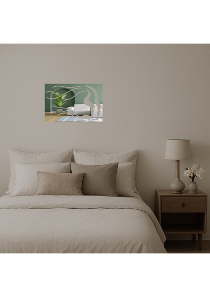 Modern Yüzler Illüstrasyonu Dekoratif Aynalı Tablo - BRNTEK7388-7175 fiyatları