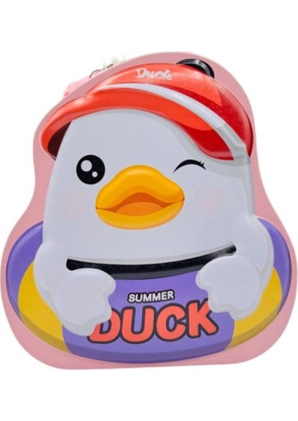 Sevimli Ördek Tasarımlı Kilitli Metal Kumbara – 16X6X12 Cm, Renkli, Dayanıklı fırsatları