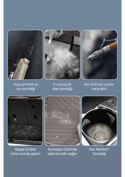 Portatif Vakumlu Üflemeli Mini Kablolu Araç Süpürgesi - Toz ve Kül Temizliği El Süpürgesi PR-AS04 fiyatları