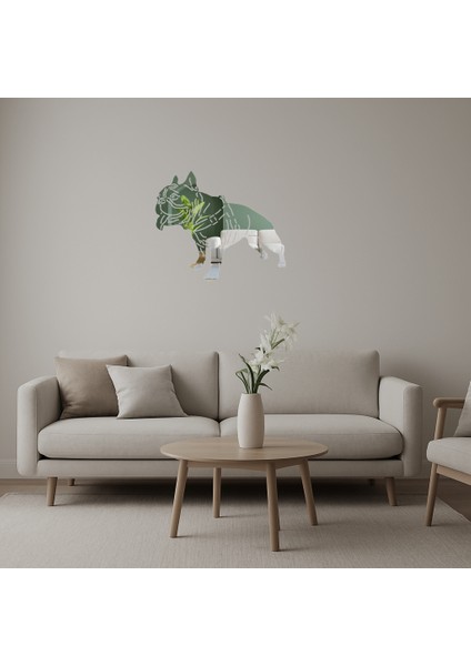 Minimalist Köpek Dekoratif Aynalı Tablo - BRNTEK6807-1507