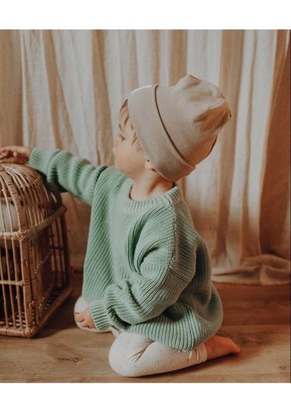 Extra Esnek Bisiklet Yaka Unisex Bebek & Çocuk Kazak 0-5 Yaş fiyatları