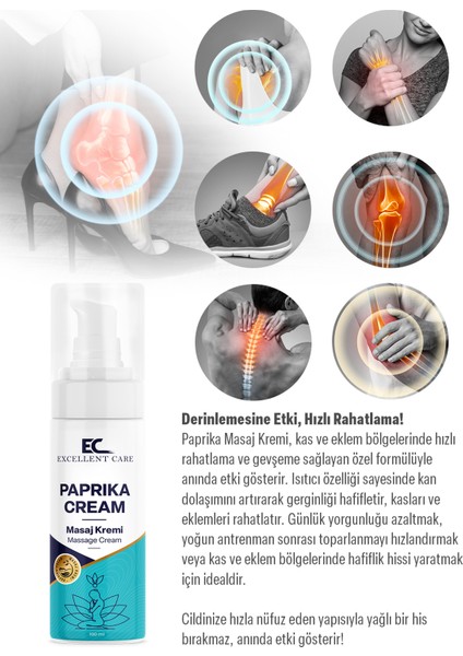 Paprika Krem (Aqrı ve Masaj Kremi ) At Kestanesi, Magnezyum Içerir. fiyatları