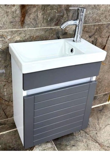 Beta Plus Antrasit Banyo Dolabı Alt Modül 45 cm