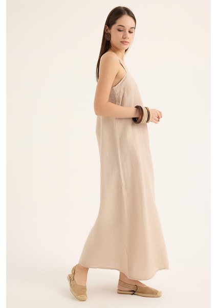 Keten Uzun Elbise modelleri