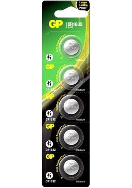 Gp CR-1632 3 Volt Pil 5'li