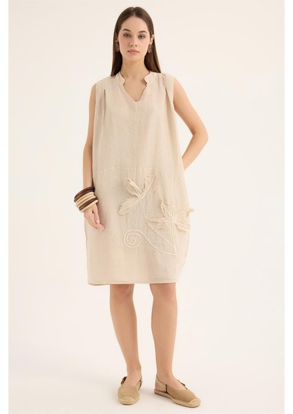 Kolsuz Tunisien Yaka Elbise