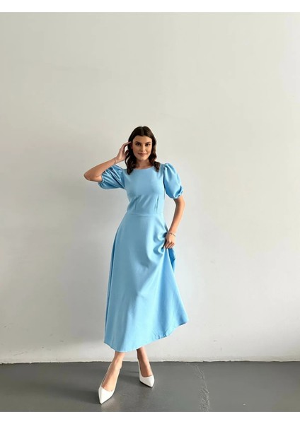 Karpuz Kollu Midi Boy Elbise fiyatları