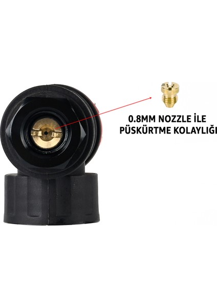 Bear Force Foam Lance Köpük Aparatı Quick Plug ve Şarjlı Cihazlarla Uyumlu 0,6 Litre Köpük Yapıcı Kar Köpüğü Yapıcı Aparat