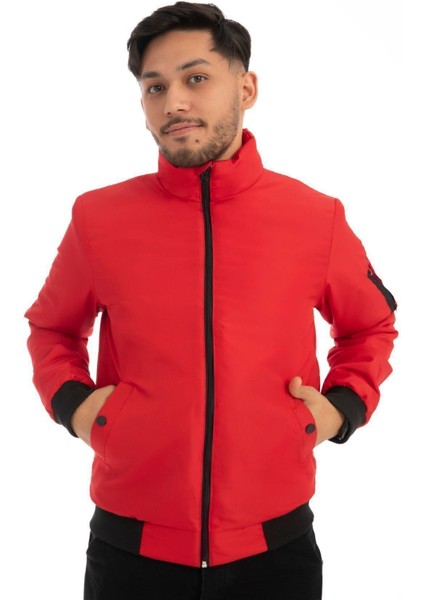 Spor Erkek Astarlı Dik Yaka Mevsimlik Cepli Su ve Rüzgar Geçirmez Mont fiyatları