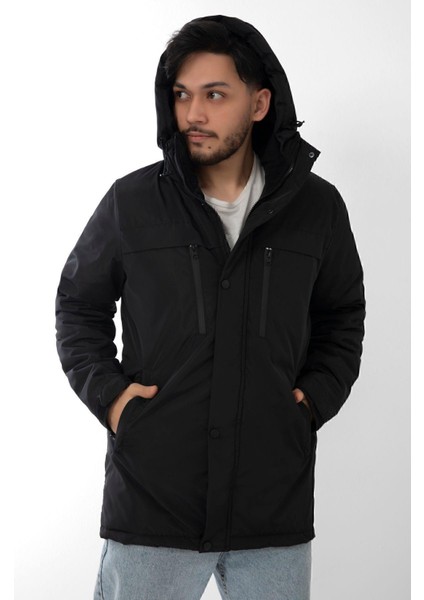 Spor Erkek Polarlı Kürklü Su ve Rüzgar Geçirmez Kapüşonlu Kışlık Mont & Kaban & Parka fiyatları