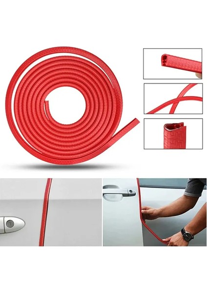 Fiat 500 Ailesi Araç Kapı Koruma Fitili 5metre Parlak Kırmızı Renk Çarpma Çizilme Önleyici Fitil fiyatları