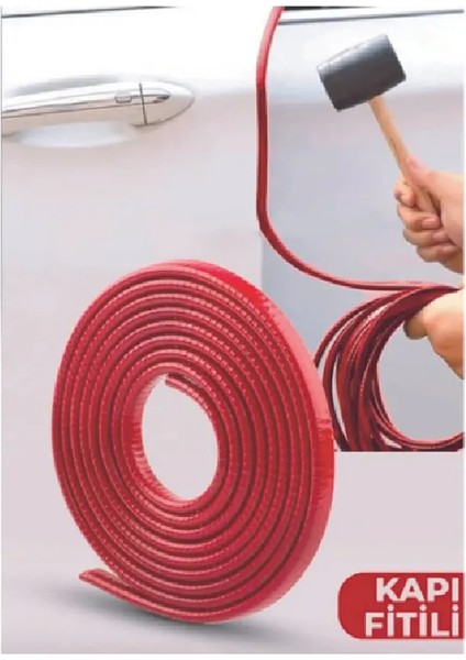 Suzuki Vitara Araç Kapı Koruma Fitili 5metre Parlak Kırmızı Renk Çarpma Çizilme Önleyici Fitil