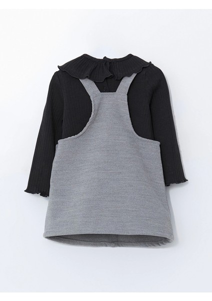 Lcw Baby Gri U Yaka Kız Bebek Elbise ve Bluz 2'li fiyatları