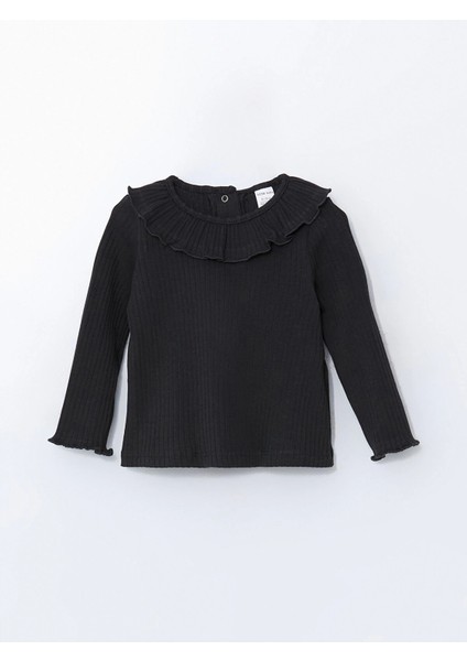 Lcw Baby Gri U Yaka Kız Bebek Elbise ve Bluz 2'li modelleri