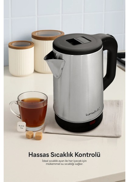 Paslanmaz Çelik Kettle Su Isıtıcısı 2,5l 1500W Lumabella LB-59030 fiyatları