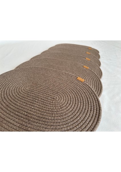 Jüt Supla Oval Kahverengi 30X40 6lı