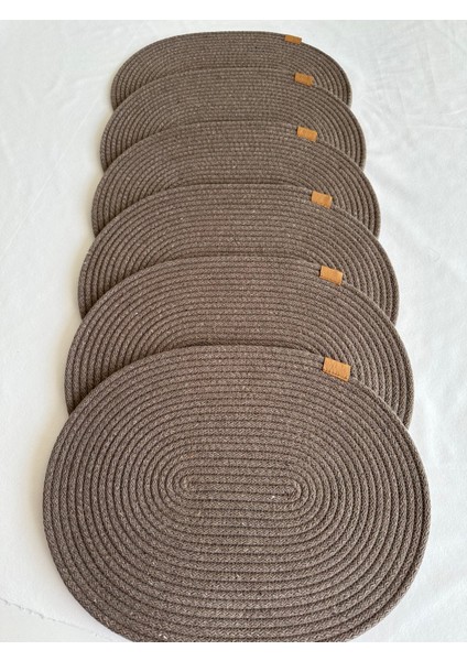 Jüt Supla Oval Kahverengi 30X40 6lı modelleri