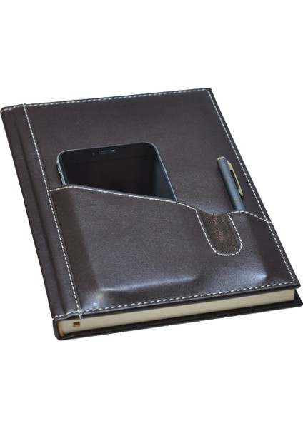2026 YENİ YIL Tarihli Ajanda 17x24 cm. Deri Telefon Kılıflı Kapak Kahve fiyatları
