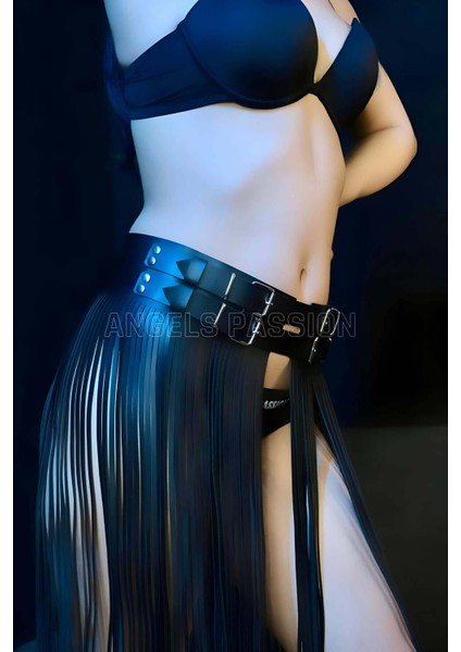 Püsküllü Deri Etek Harness - BRF1090 fiyatları