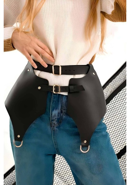 Günlük Kullanıma Seksi Deri Etek Harness - BRF1119